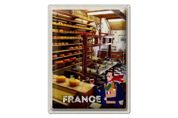 Plaque en tôle voyage 30x40cm France production machine à fromage 1