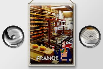 Plaque en tôle voyage 30x40cm France production machine à fromage 2