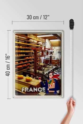 Plaque en tôle voyage 30x40cm France production machine à fromage 4