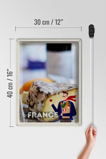 Plaque en tôle voyage 30x40cm France fromage Emmental production 4