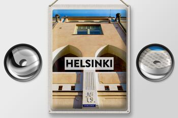 Panneau de voyage en étain, 30x40cm, Helsinki, finlande, bâtiment, vacances 2
