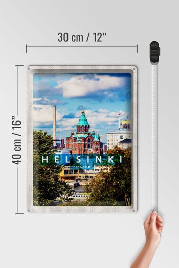 Panneau de voyage en étain, 30x40cm, église d'architecture d'Helsinki, finlande 4