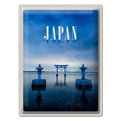 Cartel de chapa de viaje, 30x40cm, Japón, Asia, cultura marina, arquitectura