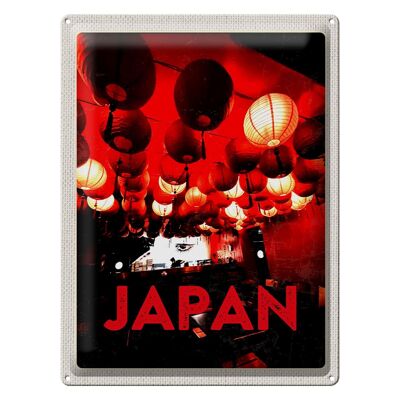 Targa in metallo da viaggio 30x40 cm Lanterna rossa ristorante Giappone Asia