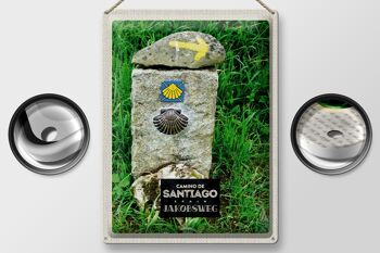 Plaque de voyage en étain, 30x40cm, espagne, Camino De Santiago, chemin de saint-jacques 2