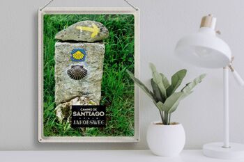 Plaque de voyage en étain, 30x40cm, espagne, Camino De Santiago, chemin de saint-jacques 3