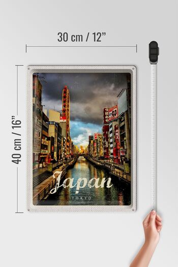 Signe en étain voyage 30x40cm, Tokyo, japon, asie, Destination de vacances, Culture 4