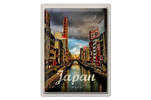 Blechschild Reise 30x40cm Tokio Japan Asien Urlaubsziel Kultur