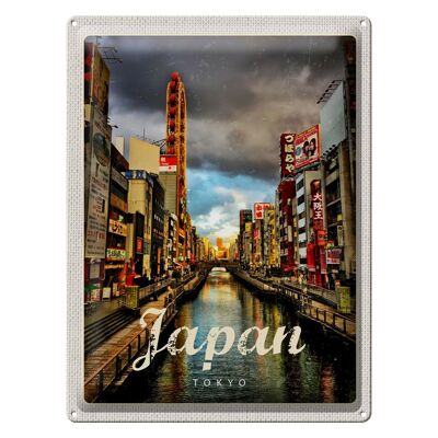 Signe en étain voyage 30x40cm, Tokyo, japon, asie, Destination de vacances, Culture