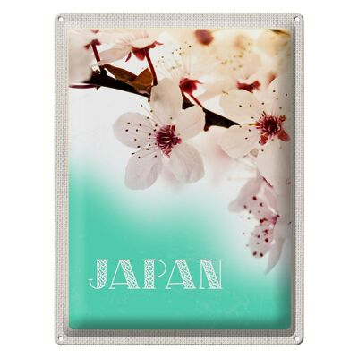 Cartel de chapa de viaje, 30x40cm, Japón, Asia, flores de cerezo, naturaleza