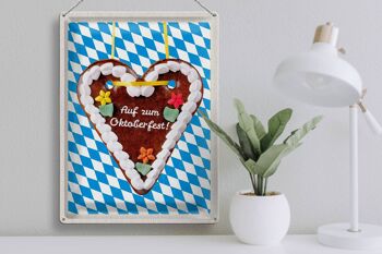 Plaque en tôle de voyage 30x40cm Célébration du pain d'épice de l'Oktoberfest de Munich 3