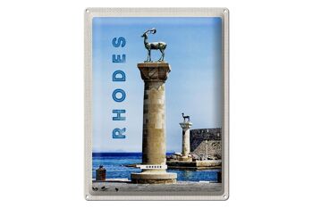 Signe en étain voyage 30x40cm, Sculpture de la mer de Rhodes, grèce 1