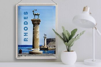 Signe en étain voyage 30x40cm, Sculpture de la mer de Rhodes, grèce 3