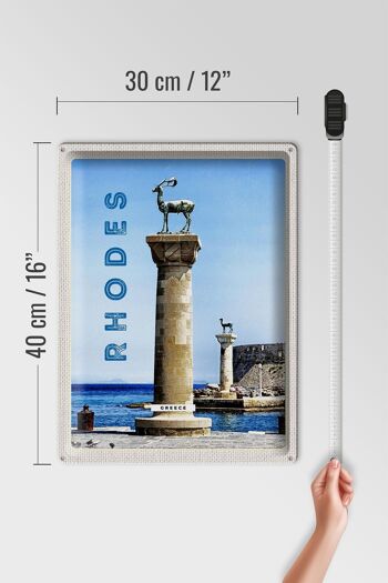 Signe en étain voyage 30x40cm, Sculpture de la mer de Rhodes, grèce 4