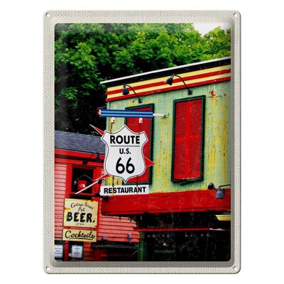 Blechschild Reise 30x40cm Amerika Route 66 Restaurant Chicago