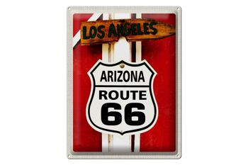 Signe en étain voyage 30x40cm, USA Los Angeles Arizona Route 66 vacances 1