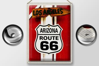 Signe en étain voyage 30x40cm, USA Los Angeles Arizona Route 66 vacances 2