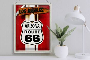 Signe en étain voyage 30x40cm, USA Los Angeles Arizona Route 66 vacances 3