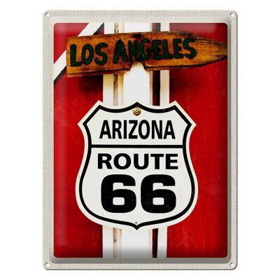 Targa in metallo da viaggio 30x40 cm USA Los Angeles Arizona Route 66 Vacation