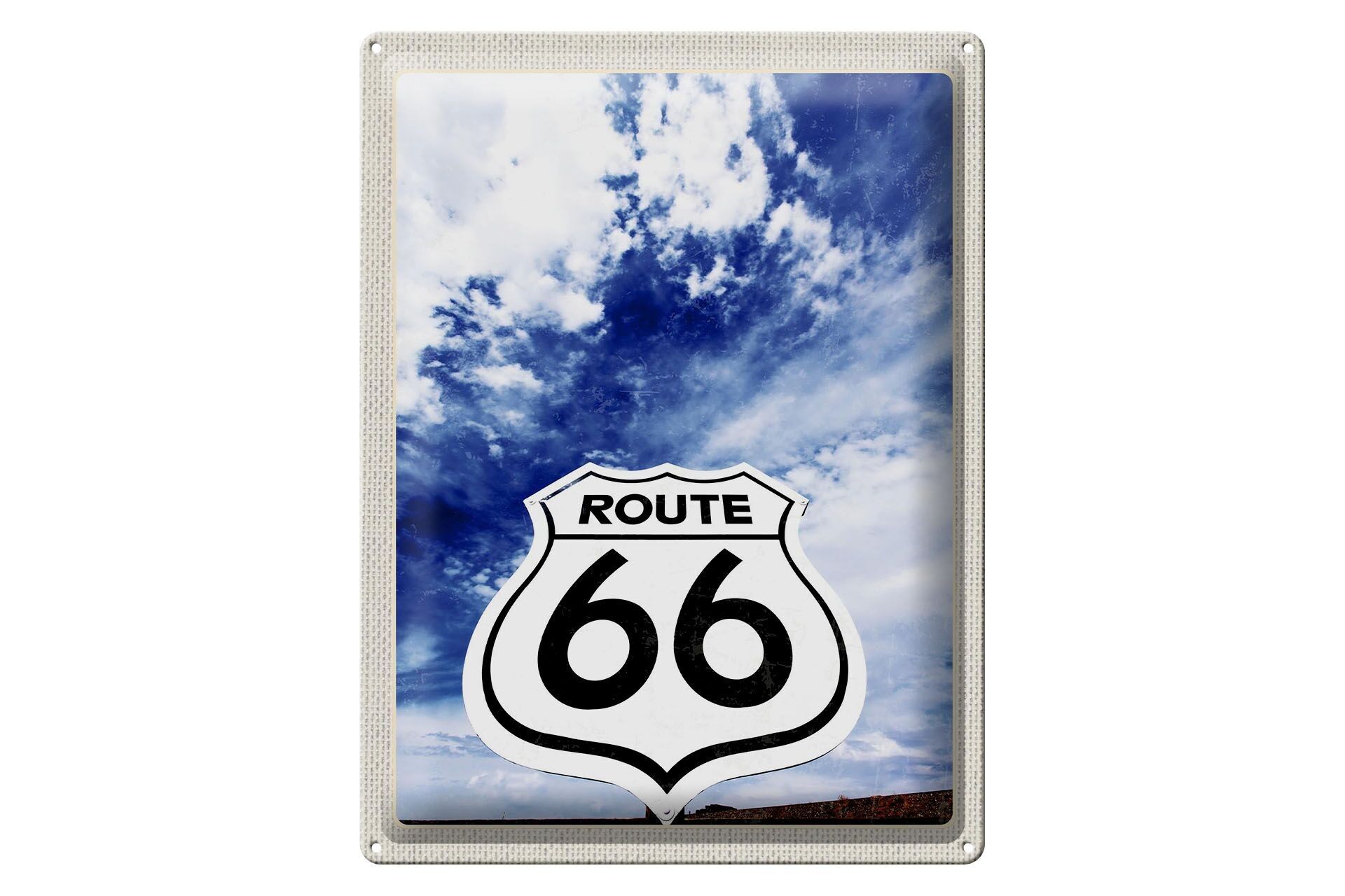 Targa in metallo da viaggio 30x40 cm America USA Street Route 66 Heaven