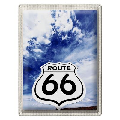 Tin sign travel 30x40cm America USA road Route 66 sky