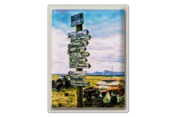 Panneau de voyage en étain, 30x40cm, Amérique, USA, Route 66, voiture Vintage, montagnes 1