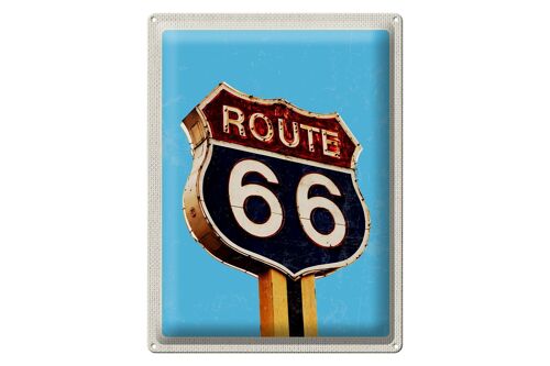 Blechschild Reise 30x40cm Amerika Route 66 Tankstelle Straße