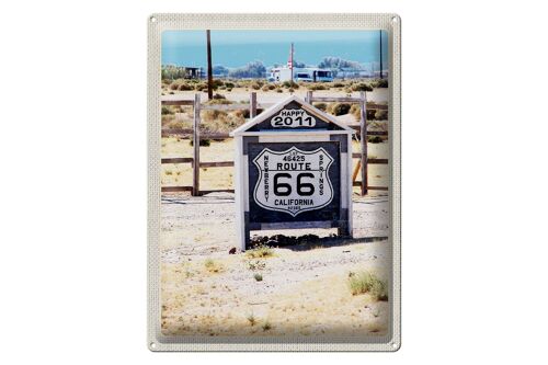 Blechschild Reise 30x40cm Amerika USA Kalifornien 2011 Route 66