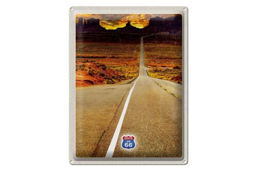 Blechschild Reise 30x40cm Amerika USA Route 66 Straße Gebirge