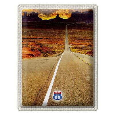 Targa in metallo da viaggio 30x40 cm America USA Route 66 Road Mountains