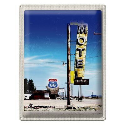 Targa in metallo da viaggio 30x40 cm America USA Route 66 Motel Desert