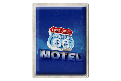 Blechschild Reise 30x40cm Amerika USA Route 66 Historic Motel