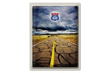 Signe en étain voyage 30x40cm, Amérique USA Route 66 Road Thunderstorm 1