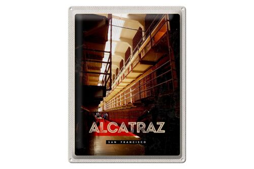 Blechschild Reise 30x40cm San Francisco Alcatraz Gefängnis