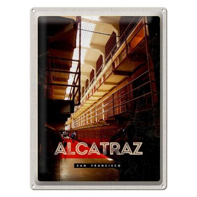 Targa in metallo da viaggio 30x40 cm San Francisco Prigione di Alcatraz