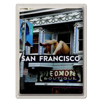 Targa in metallo da viaggio 30x40 cm San Francisco Piedmon Boutique Vacation