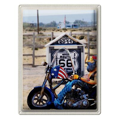 Targa in metallo da viaggio 30x40 cm America Route 66 Biker California
