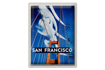 Panneau en étain voyage 30x40cm, pont du Golden Gate de San Francisco 1