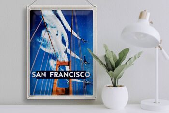 Panneau en étain voyage 30x40cm, pont du Golden Gate de San Francisco 3