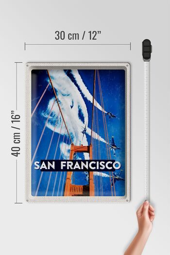Panneau en étain voyage 30x40cm, pont du Golden Gate de San Francisco 4