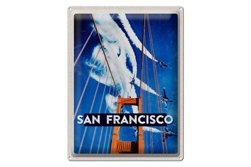 Blechschild Reise 30x40cm San Francisco Golden Gate Bridge