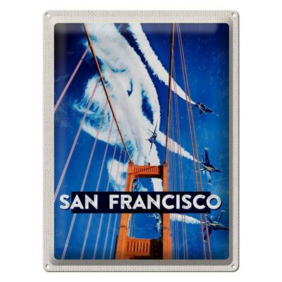 Blechschild Reise 30x40cm San Francisco Golden Gate Bridge