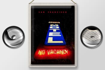Signe en étain voyage 30x40cm, San Francisco, motel, maison de ville, vacances 2