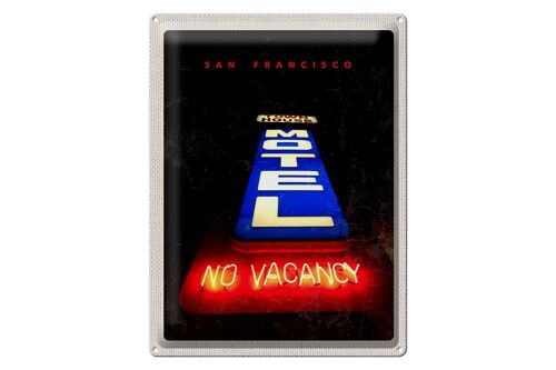 Blechschild Reise 30x40cm San Francisco Motel Town House Urlaub