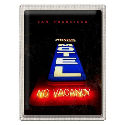 Targa in metallo da viaggio 30x40 cm San Francisco Motel Town House Vacation