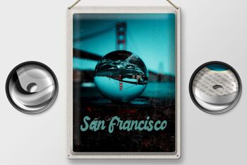 Signe en étain voyage 30x40cm, pont de San Francisco, voyage en mer Kurgel 2
