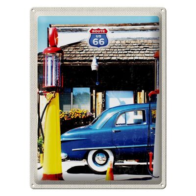 Cartel de chapa de viaje, 30x40cm, gasolinera América Chicago Route 66