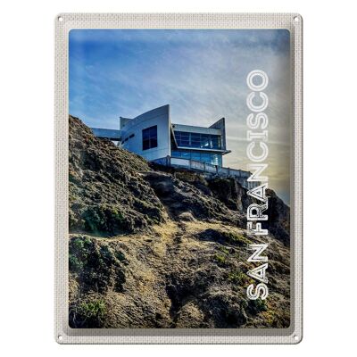 Cartel de chapa Travel 30x40cm Edificio San Francisco Vista a la montaña