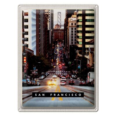 Blechschild Reise 30x40cm San Francisco Straße Autos Stadt