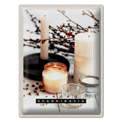 Tin sign travel 30x40cm Scandinavia scented candles table